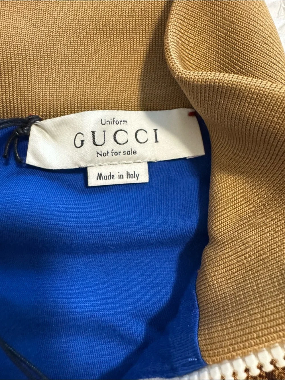 NEW Gucci GG Monogram Web Technical Zip Track Jacket Blue Brown Rare